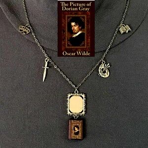 The Picture of Dorian Gray Oscar Wilde Handmade Literature Necklace, Book Cover
